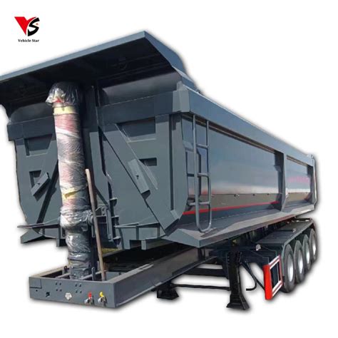 Wholesale 3 Axles U Shape End Lifting Dump Tipper Semi Truck Trailer