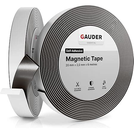 GAUDER Magnetic Tape Self Adhesive Magnet Strips With Adhesive