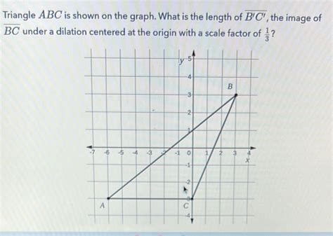 Solved Triangle Abc Is Shown On The Graph What Is The Length Of