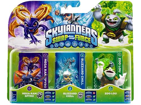 Skylanders Swap Force Triple Pack B Zou Lou Mega Ram Spyro