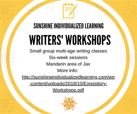 Writers’ Workshop Expository Writing – Sunshine Individualized Learning