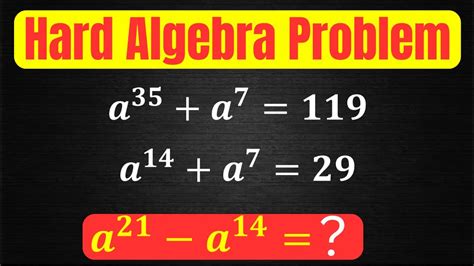 A Very Nice Algebra Challenge Hard Algebra Problem Algebra Math