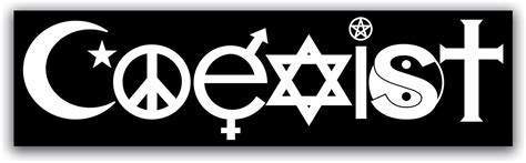 Amazon Coexist Black Inspirational Bumper Sticker Bumper