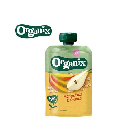 Organix Нухаш шахдаг манго, лийр, гранола 100гр /6+ сар/ | organix|bor ...