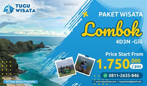 Paket Tour Lombok Gili 4H3M Wisata Lombok Gili 4 Hari Murah Seru