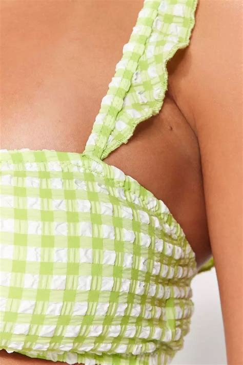 Buy Trendyol Gingham Textured Bikini Top 2025 Online ZALORA Philippines