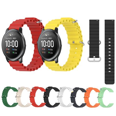 Pulseira De Silicone Oceânica De 22mm Para Haylou Solar LS05 RT LS05S