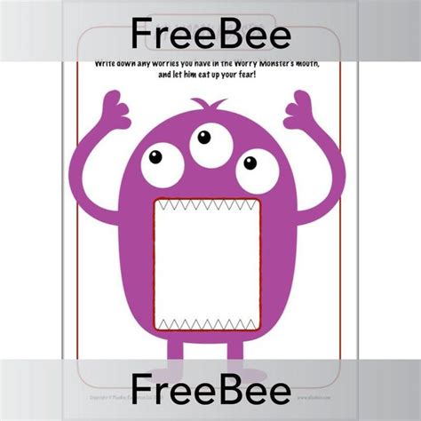 Worry Monster Activity Sheets Monster Activities Worry Monster