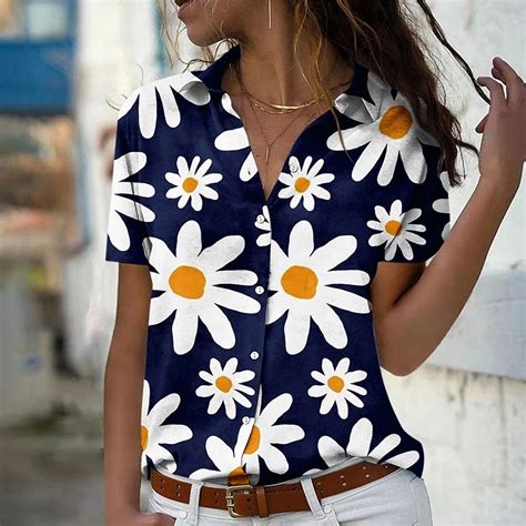 Summer Floral Butterfly Shirts 3D Print Women Short Sleeve Shirt