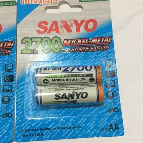 Jual Baterai Batere Sanyo Aa Rechargeable Bisa Di Cas Ulang Mah Di