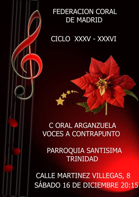 CICLO XXXV XXXVI CORAL ARGANZUELA Y VOCES A CONTRAPUNTO Federación