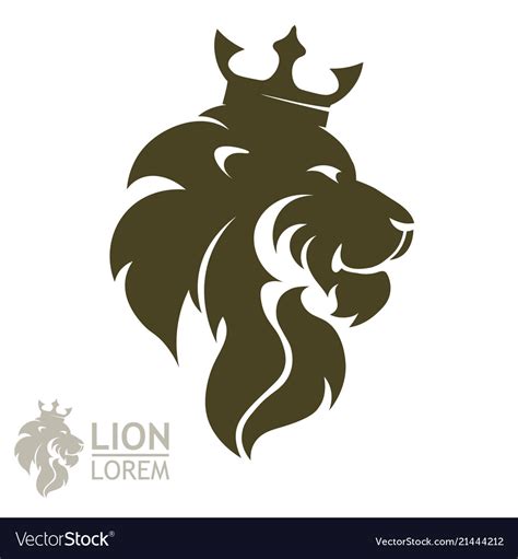 Free 251 Lion Head With Crown Svg SVG PNG EPS DXF File