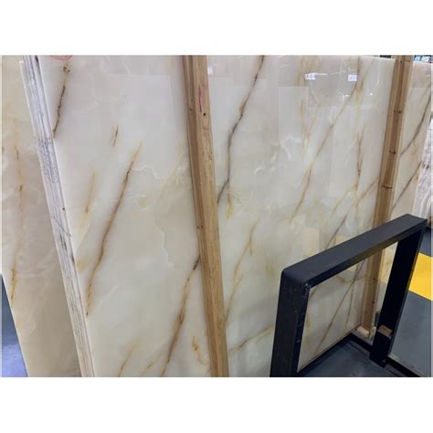 Supply Golden Silk White Onyx Wholesale Factory Xiamen Carmel Stone