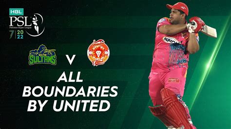 All Boundaries By United Multan Sultans Vs Islamabad United Match 8