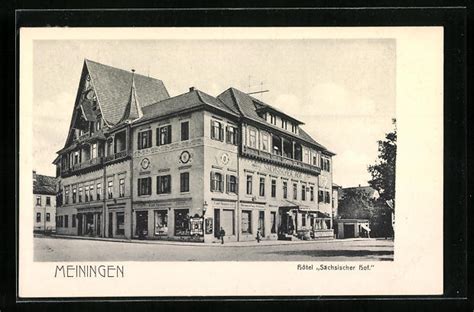 Ansichtskarte Meiningen Hotel S Chsischer Hof Manuskript