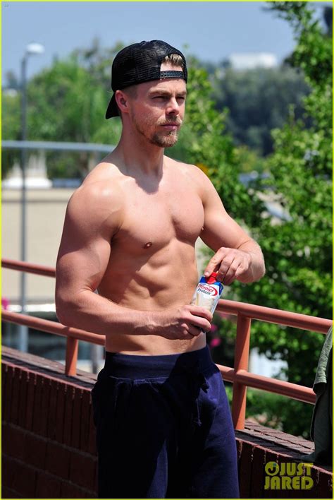 Derek Hough Puts Shirtless Defined Body On Display At The Gym Photo