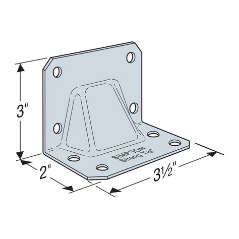 Simpson Hga10kt Hurricane Gusset Angle Wscrews G90 Galvanized Pkg