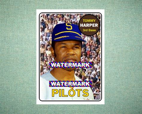 Tommy Harper Seattle Pilots Original Card That Could Have Been By