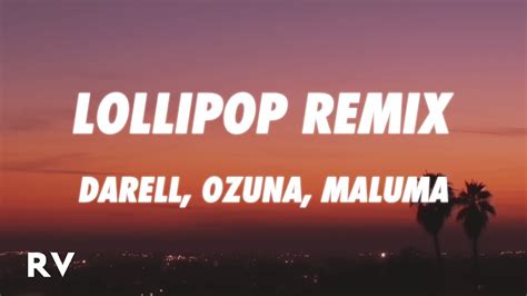 Darell Ozuna Maluma Lollipop Remix Letralyrics Youtube