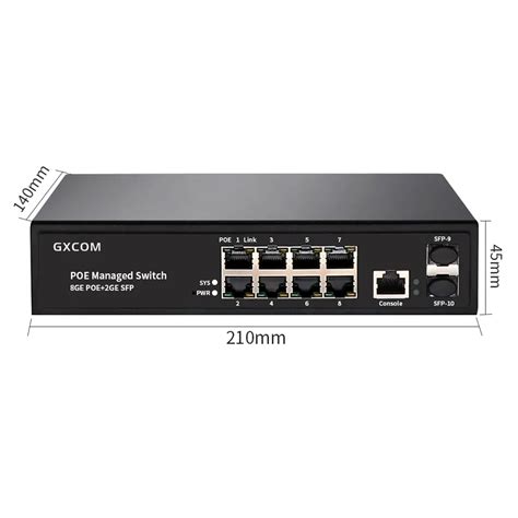 Oem V Mbps Passive Network Poe Switch Port Gigabit Sfp Uplink