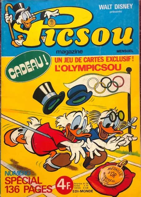 PICSOU MAGAZINE NUMÉRO 54 de Juillet 1976 bon état complet du jeu de