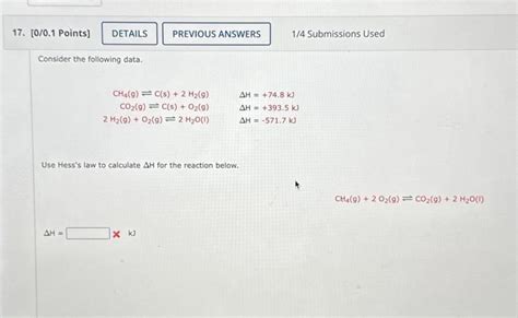 Solved Consider The Following Data Ch4 G⇌cs2h2 Gco2