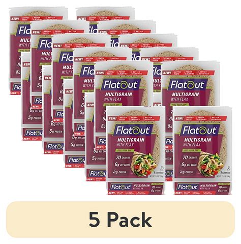 Pack Flatout Flatbread Multigrain With Flax Perfect For Use As