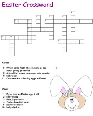 Free Printable Easter Crossword Puzzles - FREE PRINTABLE TEMPLATES