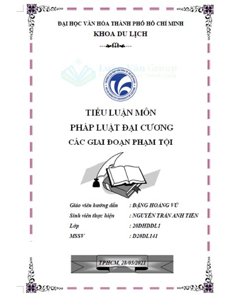 99 Mẫu Bìa Tiểu Luận Luận Văn Khóa Luận Đẹp Các Trường Đại Học Cao