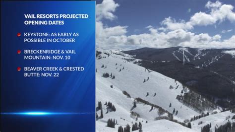 When will Vail ski resorts open for 2023 season?