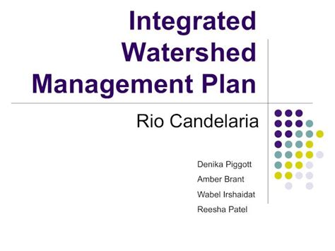 PDF Presentation For Rio Candelaria Integrated Watershed Management