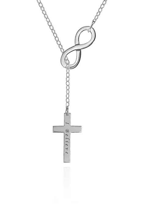 Belk And Co Sterling Silver Infinity Cross Necklace Belk