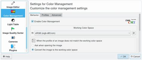 Color Management Digikam Manual Documentation