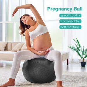 NEW Yoga Gymnastic Pregnancy Birthing Ball 55cm Silver Tash Baby