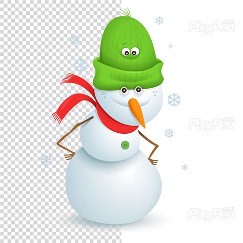 Snowman Cartoon Clipart • PixyPen