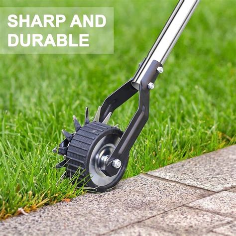 Wheel Rotary Edger Manual Edger Lawn Tool Sturdy 4 Section Stainless Steel Lawn Edger Tool