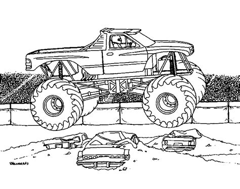 Lego City Monster Truck Coloring Pages Clowncoloringpages