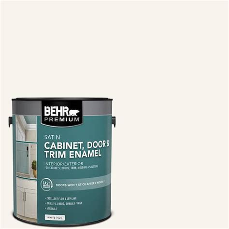 Behr Premium 1 Gal Pwn 10 Decorator White Satin Enamel Interior