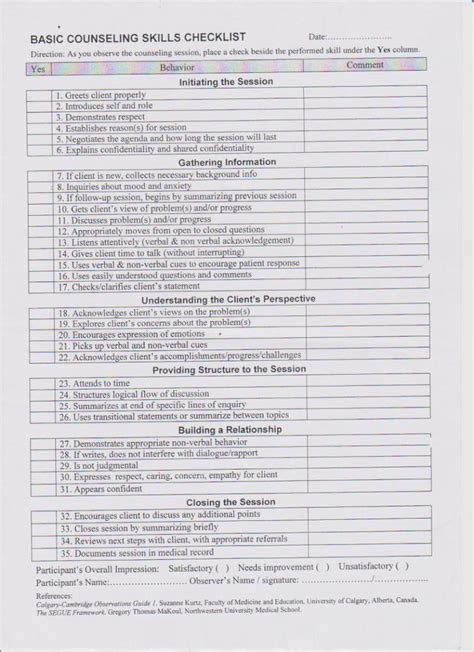 Pdf Counseling Checklist Dokumentips