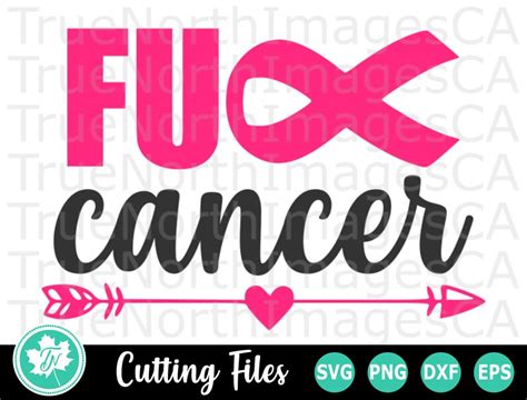 Fuck Cancer SVG Breast Cancer SVG Awareness Ribbon SVG Etsy