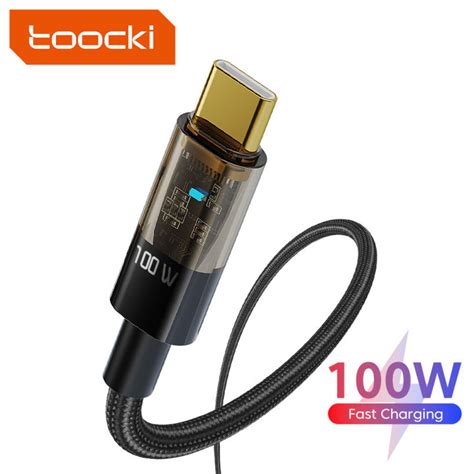 Toocki 6A USB C Cable 100W Super Fast Charging Type C Charger USB C