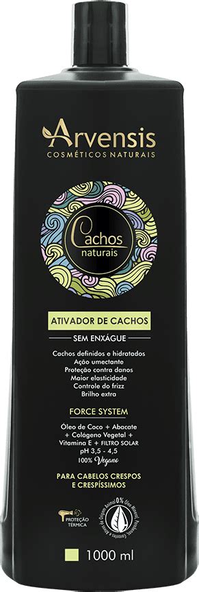 Kit Cachos Naturais Shampoo S Sulfato 1L Mascara Crespos 450g