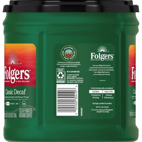 Folgers Classic Medium Roast Ground Coffee Decaf Oz Pack Of