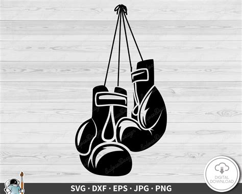 Hanging Boxing Glove Silhouette