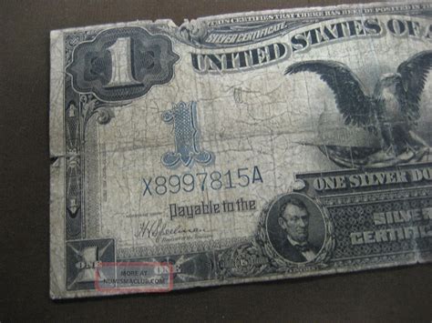 1899 One Dollar 1 Large Bill Black Eagle Silver Certifiacte Note S H