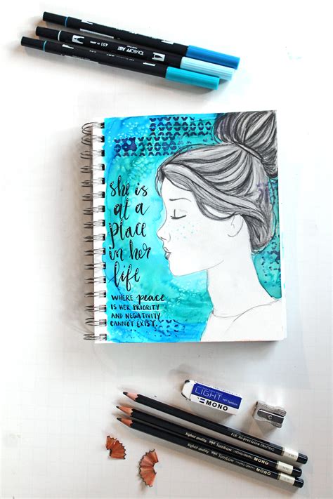 Easy Mixed Media Art Journal Page - Tombow USA Blog