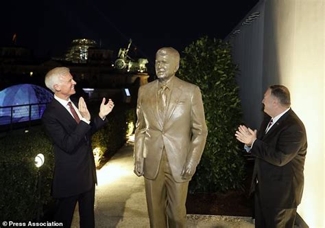 Statue Of Ronald Reagan Is Unveiled At The Site Of His Famous Berlin