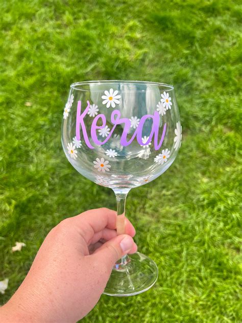 The Daisy Gin Glass Personalised Gin Glass Cocktail Glass Etsy Uk