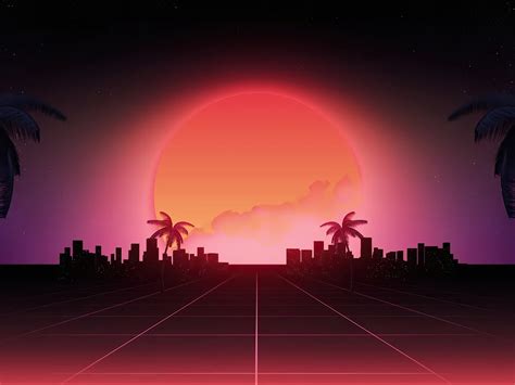 1920x1440 Retrowave Road To City 4k 1920x1440 Resolution HD 4k ...