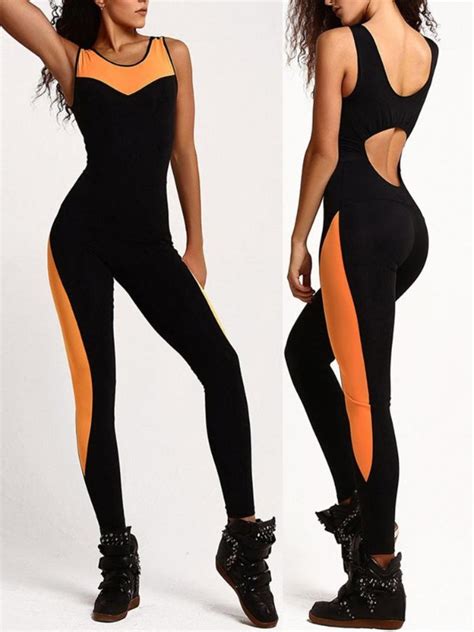 Sexy Mesh Patchwork Hollow Back Jumpsuit